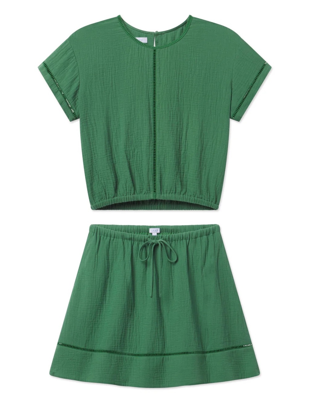 Green Two-Piece Skirt Set - Women